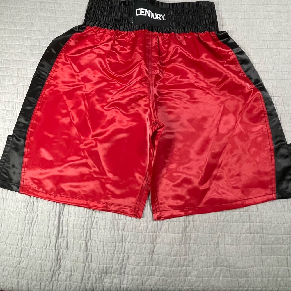 Century Men’s Red and Black Boxing Shorts Size XL Boxing Kickboxing Sports MMA